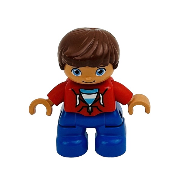 LEGO Duplo 10906 Tropical Island William Boy‎ Red Hoodie Replacement Figure Only - Picture 1 of 5
